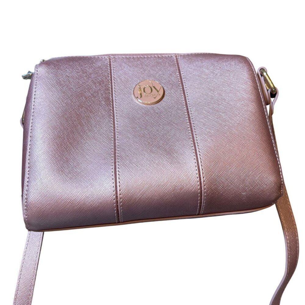 Joy Mangano RFID Leather Crossbody Bag With Adjustable Strap & Gold Hardware - Picture 10 of 12